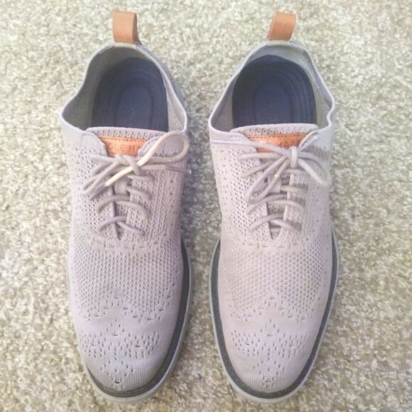 Cole Haan Men's Grand Evolution Gray Stitchlite Wingtip Oxford Shoes Size 9.5 - Picture 1 of 8
